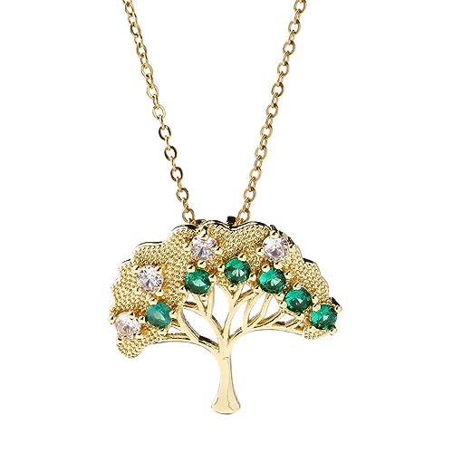 Collier de richesse TABOJS en feuille de ginkgo, un pendentif artisanal dore unique