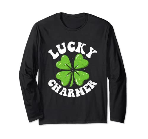 Lucky Charmer Funny St Patrick Day Garçons Filles Manche Longue