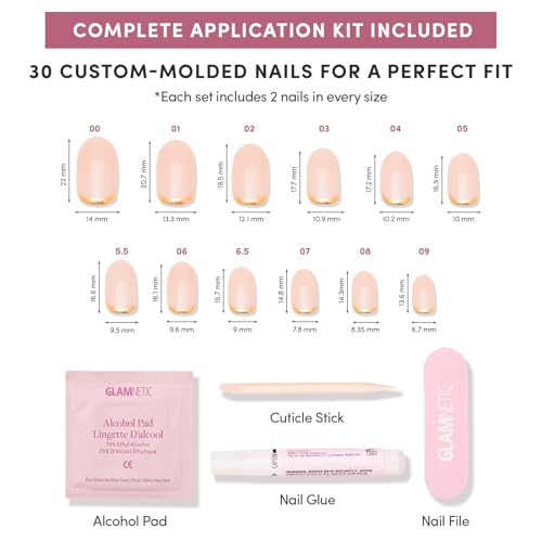image for Glamnetic Press On Nails - Goal Digger | Glossy, Semi-Transparent, Sho