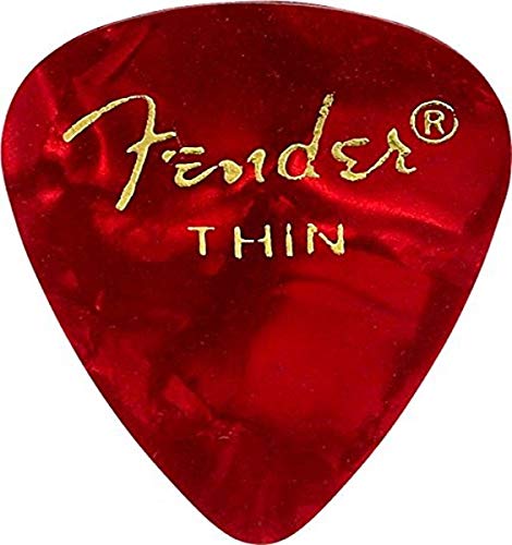 Fender ピック 351 SHAPE PREMIUM PICKS -144 COUNT,THIN RED MOTO