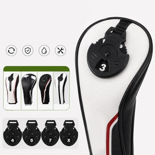 Etiquetas numeradas para palos de golf de material PP resistente con diseño giratorio funcional 4