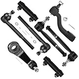 SCITOO 8pcs Front Suspension Kit Idler Arm Pitman Arm Inner Outer Tie Rod End Replacement for Chevy for GMC C1500 C1500 Suburban C2500 C2500 Suburban C3500 Tahoe Yukon
