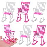 10 Pcs Mini Rocking Chair Toys for Kids - Colorful Dollhouse Accessories for Role Play, Ideal for Educational Settings, 2.95 X 3.14 X 3.93 Inch