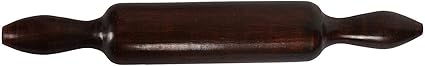 HANDCRAFTD Wooden Belan/Bellan for Kitchen Chapati/Papad Rajasthani Hand Made Durable Wooden Rolling Pin, Wooden Belan for Making Roti/Chapati Maker, Papad Maker (1 Pc, Wooden - 14 Inch) (Brown 2)