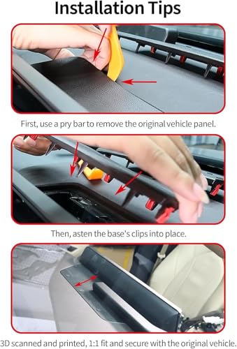 Image of Car Phone Holder for 2020-2026 Toyota Highlander Accessories Compatible with MagSafe Cell Phone Mount 360 Rotation Does Not Affect Air Vent,Dashboard Original-Size Replacement Model