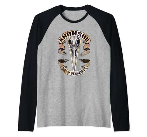 T-shirt Moon Knight Khonshu style baseball Marvel idéal pour les soirées streaming et conventions
