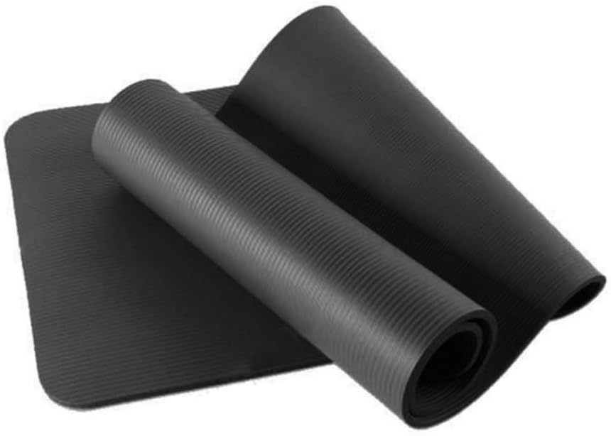 Balacoo Non Slip Yoga Mat for Home Workouts Tear Nbr Exercise Mat for Stretching and Fitness Black