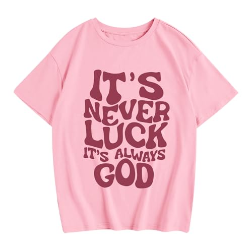 Christian God Shirts Teen Girls Jesus Tshirts for Girls Religious Inspirational Bible Verse Tees Kids 3-12 Tops