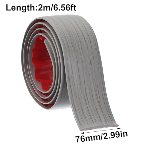 Profilé de transition autocollant gris de 76 mm pour couvrir les joints sans percer