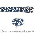 Adjustable Soft Dog Collar: Print Flower Pink Multicolor Cute Patterns for XS Small Medium Large Pet Girl Boy Puppy Walking Running Training (S, Bone) - Image 3