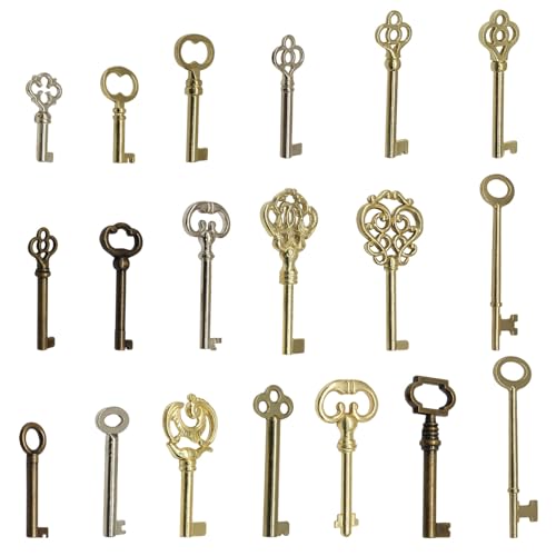 Aoserge Skeleton Key Set of 19 Pcs - Retro Antique