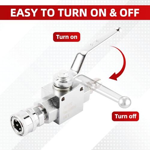 Toolly High Pressure Washer Ball Valve Kit, 3/8 Inch Quick Connect for Power Washer Hose, 4500 PSI by Toolly - Used condition - Image 7