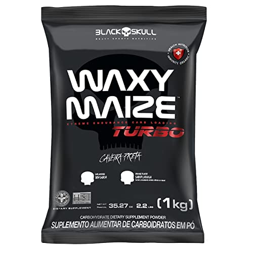 Refil Waxy Maize Turbo sem Sabor 1Kg, Black Skull