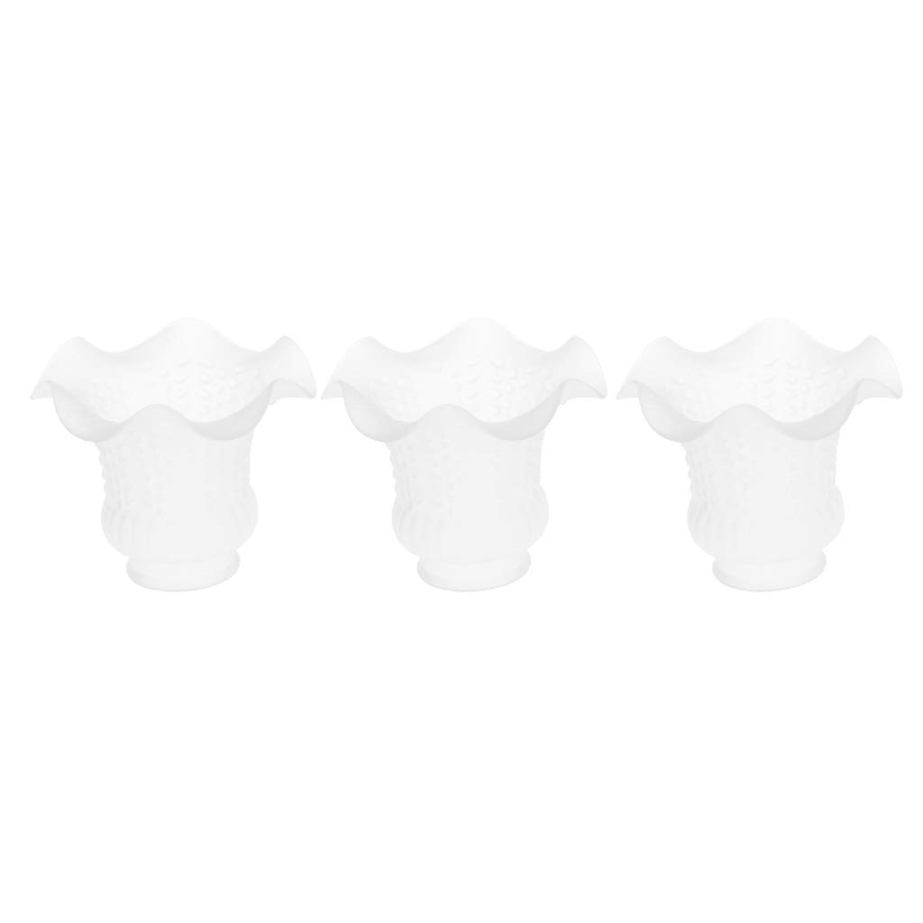 SM SunniMix 3pcs E27 Clear Replacement Pendant Lamp Shade Frosted Shade 13x10cm
