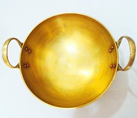 Thai Dessert Menu Brass Pan Wok 12" Thai Kitchen Cookware Tool #TOP2