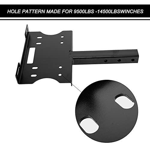 Fieryred Hitch Winch Mounting Plate With 2" Receiver, Trailer Winch Mount Bracket Fit For Atv Utv Truck #TOP3