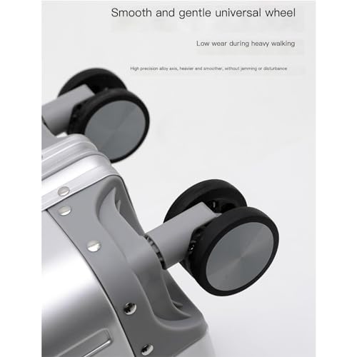 Suitcases Large-Capacity Suitcase Aluminum Alloy Suitcase Long-Distance Sealed Lightweight Suitcase Smooth Trolley Case Suitcases with Wheels (Color : A, Size : 20in)3