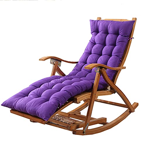 Chaise longue de balcon portable en bambou naturel avec dossier réglable durable