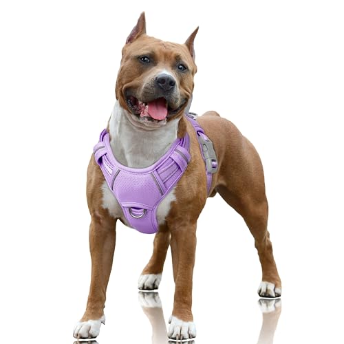BARKBAY No Pull Dog Harness Large Reflective Dog Harness with Front Clip and Easy Control Handle for...