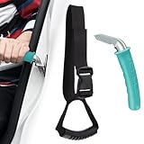 ZeniMart 車 乗り降り補助 手すり 後付け持ち手 ハンドル グリップ 車ドアハンドル 取っ手 手すり てすり カーアシストサポート サポートグリップ 後部座席 助手席 耐荷重 頑丈 後付け 安全ハンマー 人間工学に基づいた 患者、高齢者、運動障害のある人向けのサポート (グリーン) [並行輸入品]