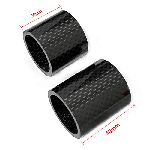 Farbetter 2 Pieces Bike Carbon Fiber Headset Spacer Bicycle Stem Spacer 1-1/8 Inch 30Mm/40Mm, 2 Size For Mountain Bike, Road Bike, 28.6Mm Front Fork Bikes. #TOP1