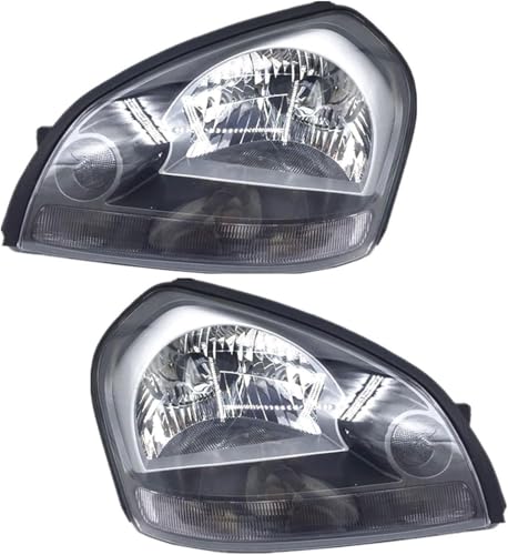 Feux avant Hyundai Tucson 2005 2006 2007 2008 2009 2010 optique de pare-chocs noir