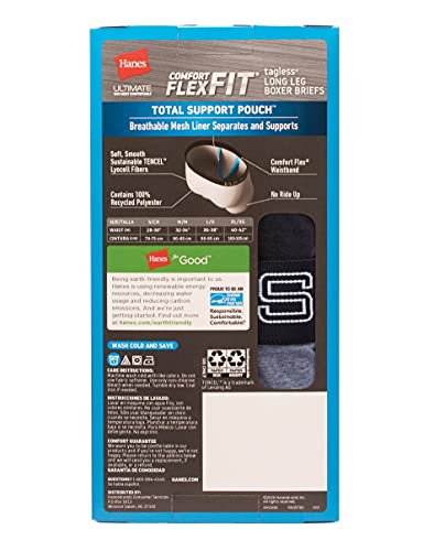 Hanes Men's Total Support Pouch Long Leg Boxer Brief4