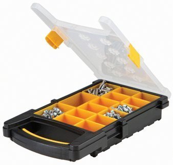 HF Tools15 Bin Portable Parts Storage Case Heavy Duty Unbreakable Abs Construction