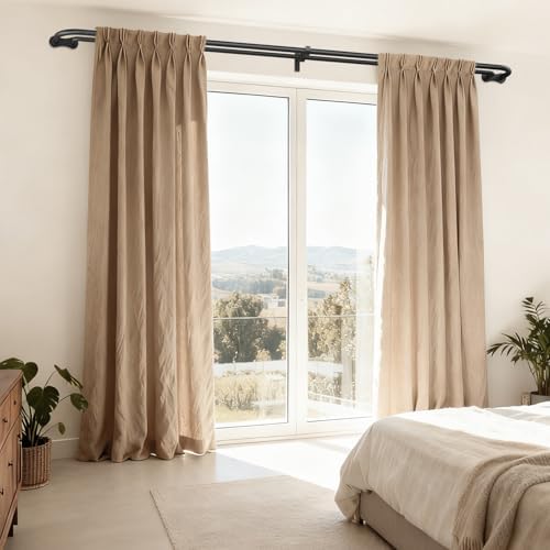 Wolistsa Wrap Around Blackout Double Curtain Rod, 34-92 Inch, Black — view 4