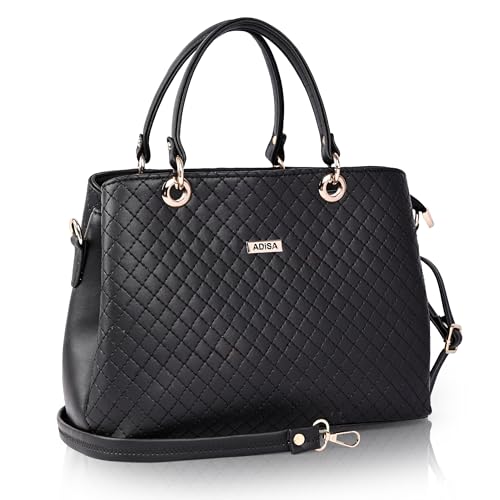 Image of ADISA quilted handbag shoulder bag for women and girls with detachable sling belt (AD4077)