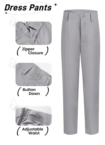Image of YuanLu Toddler Boys Formal Suits Set,Vest Pants Dress Shirt and Tie for Kids Boy Wedding Ring Bearer Oufit