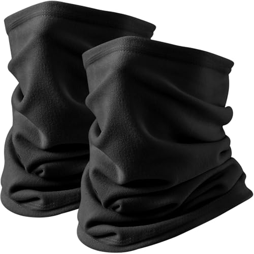 2 Stück Winter Loop Schal Halswärmer - Schlauchschal Warmer Schal für Männer & Frauen Windproof Neck Scarf für kaltes Wetter Sport und Outdoor Skifahren Angeln Wandern...