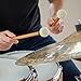 Timber Drum Co. Timpani Mallets, Medium Felt –– Sticks for Drum Set, Cymbal Roll, Percussion –– Birch Wood Handles 15.25