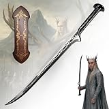 Der Herr der Ringe - LOTR Schwert, Filmschwert, echt aus Stahl, Der Hobbit, Zauberer Merch, Deko für Sammler und als Geschenk (Elbenkönig Schwert)