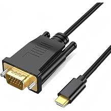 USB C to VGA Cable 3ft, VGA to USB C Cable for Monitor, Compatible with MacBook Pro/Air, iPad Pro, Phone, Laptop, Projector