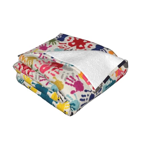 Couverture super douce confortable lavable en machine et imprimée à la main