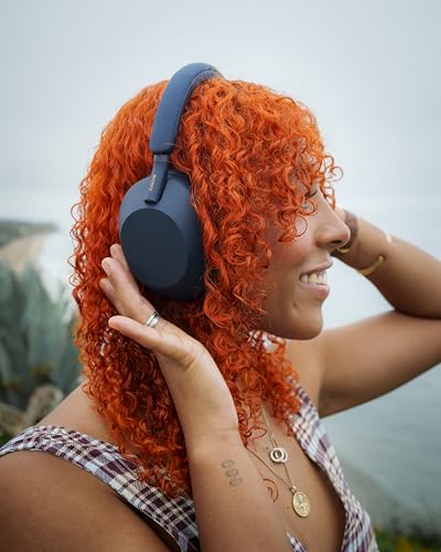 Sony WH-1000XM5 Noise Cancelling Headphones (Midnight Blue) — view 13