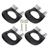 WATIIFUFU 4 Stück Topfgriffe aus Edelstahl mit Kunststoffgriff Universeller Suppentopfgriff Abnehmbar Ergonomisch für Haushaltskochgeschirr