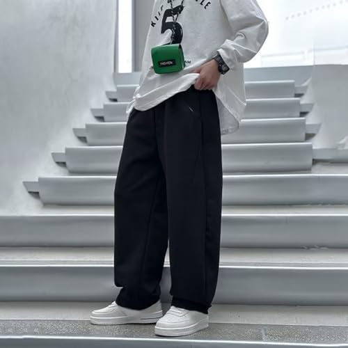 Boys Sweatpants,Casual Straight Wide Leg Pants Baggy Open Bottom Sweat Pants Elastic Waist Athletic Joggers with Pockets3