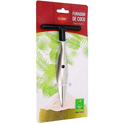 Furador de Coco Aço Inox 5640 - Clink