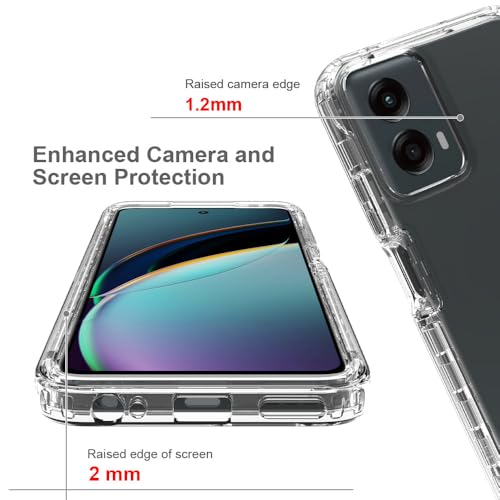 Coque robuste Moto G 5G 2024 transparente anti-rayures avec structure hybride