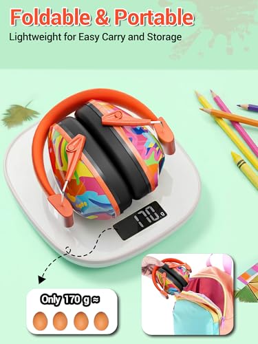 Image of Dr.meter Kids Ear Protection Ear Muffs for Noise Reduction, 27.4dB Noise Cancelling Headphones for Toddlers, Kids Autism, Sensory Earmuffs, Hearing Protection Monster Truck Jam