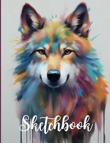 Wild Animal Sketchbook: Wolf Notebook for Kids | Sketch Pad for Drawing, Doodling, Writing or Sketching | Sketch Book for Beginners | Drawing Book For ... Artists: Large Blank Pages | 8.5x11 | 100+