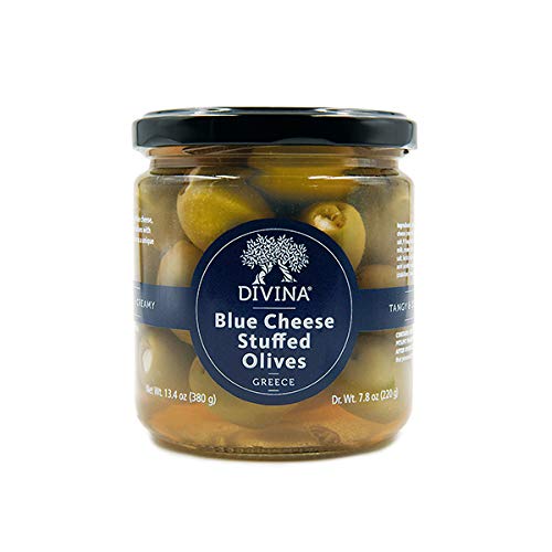Divina Olives Stuffed With Blue Cheese 7.8 Oz. (Pack of 6)