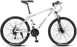 ITOSUI 26-inch Mountain Bike, 21/24/27 Speed Mountain Bicycle With Lightweight Alloy Front Suspension and Double Disc Brake, Full Suspension Bike with Front and Rear Mudguard