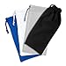 Microfiber Eyeglass Pouches, Pack of 4 Soft Glasses Holder Sleeves with Drawstrings -White, Grey, Black & Blue - by Optix 55