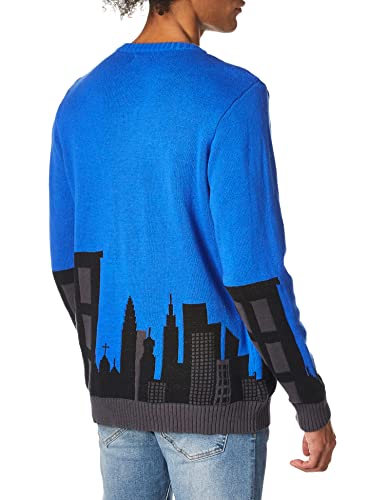 Blizzard Bay Mens Men's Ugly Christmas Light Up Sweater, Navy, Small US3