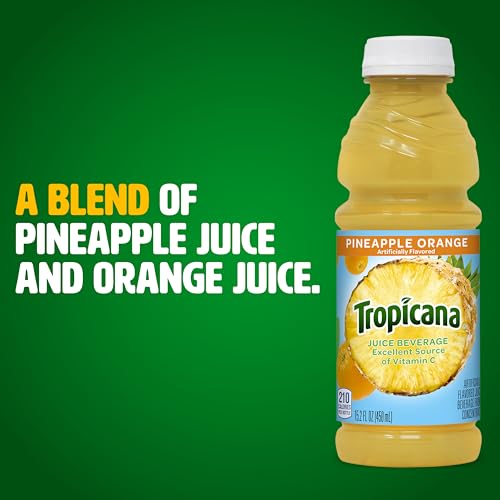 Image of Tropicana Juice Drink, 15.2 Bottles, Pineapple Orange, 15.2 Oz (Pack of 12)