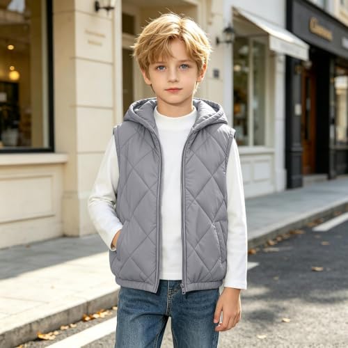 Piuwrlz Girls Hooded Puffer Vest Zip Up Sleeveless Jacket - image 8
