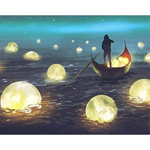 Peinture Diamant Kits Lune 50x100cm - Combattez le Stress avec l'Art de la Mosaïque